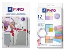 FIMO - Sanding and polishing set &  Soft Set 12x25g Pastel