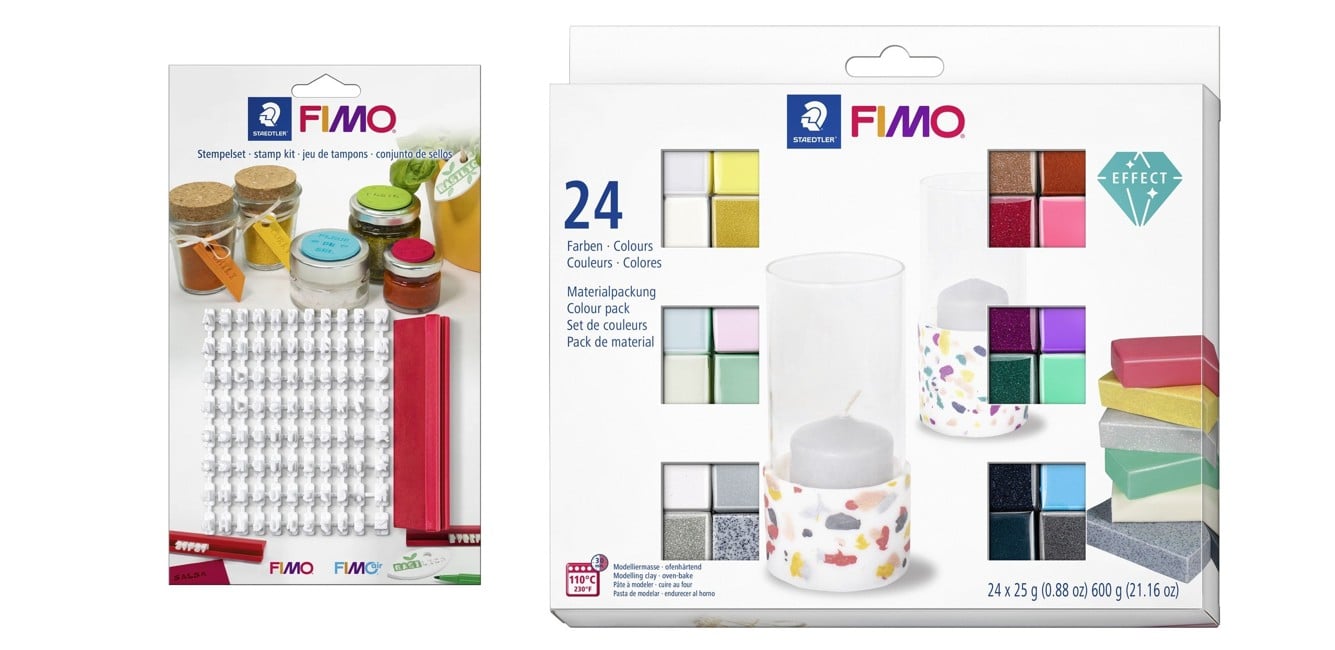 FIMO - Stempelsæt og effektsæt 24 farver