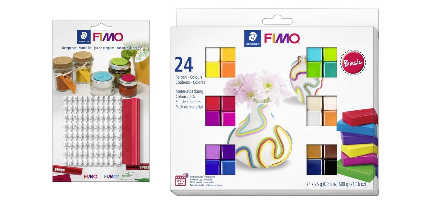 FIMO - Frimærkesæt & Soft Set 24x25g Basic