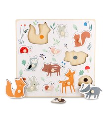 Vilac - Peg Puzzle 12 pcs - Forest animals by Sarah Betz - (7100)