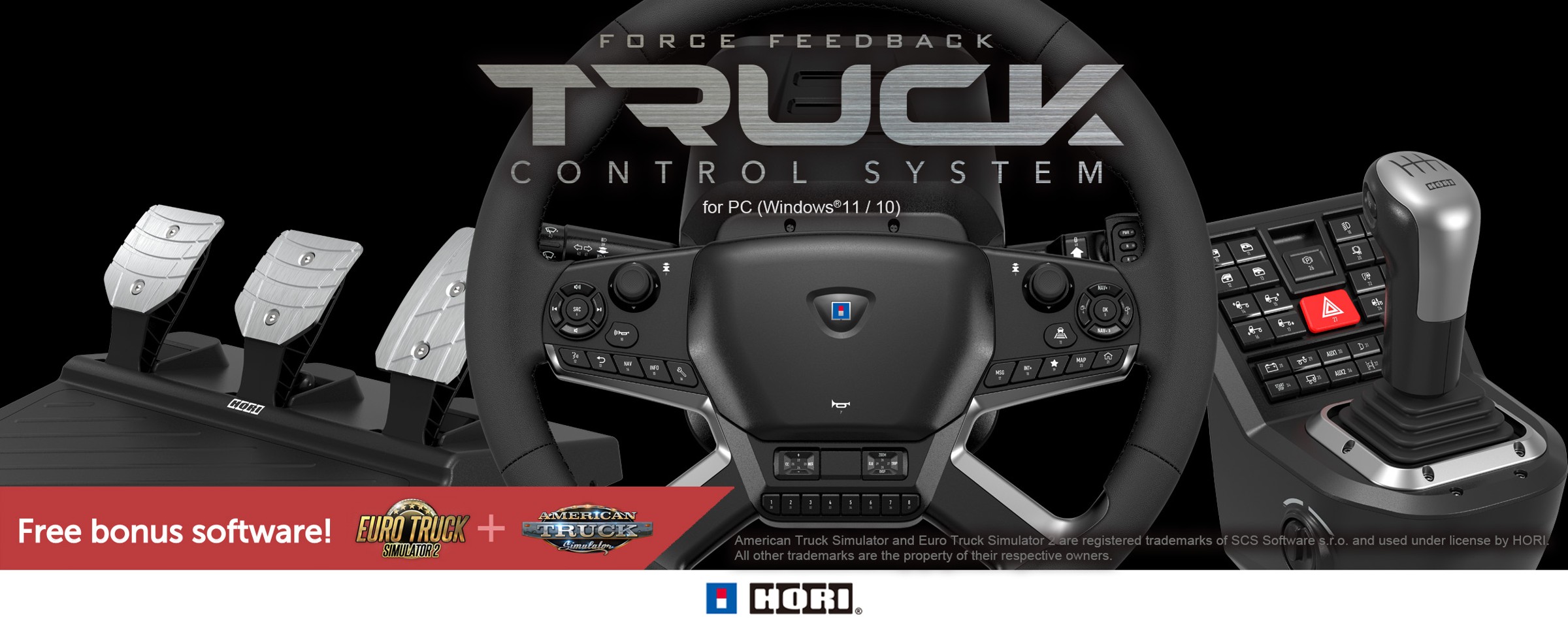 Buy Hori Force Feedback Truck Control System for PC windows 10/11 Free shipping