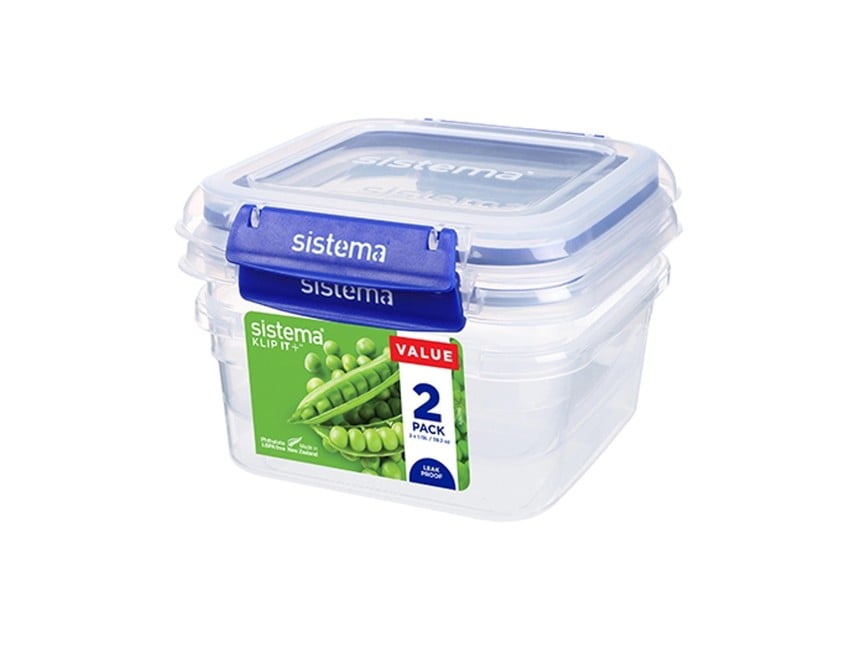 Sistema - Square Klip It Plus 2Pack 1.15L