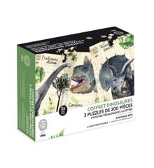 Vilac - Puzzle 3x200 pcs - Dinosaurs - Museum national d'Histoire naturelle - (9626)