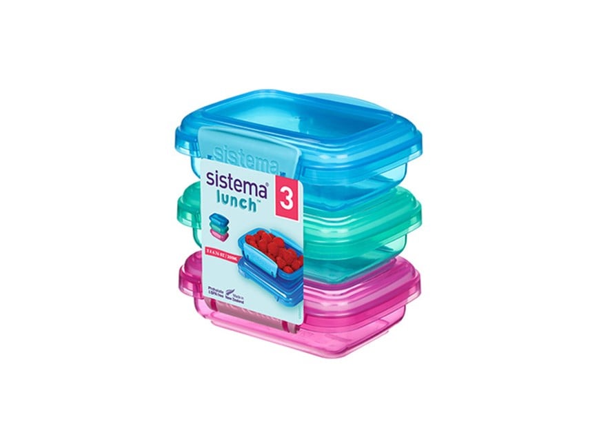 Sistema - Pack 200ml x 3 Lunch Coloured
