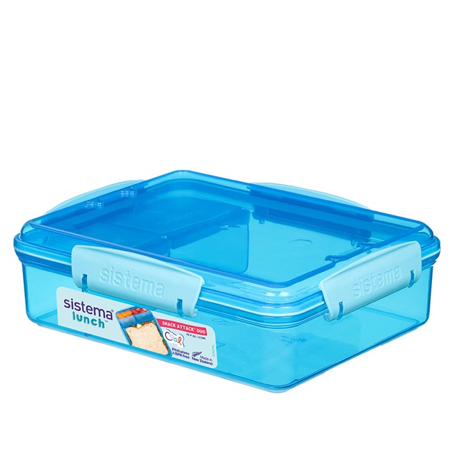 Sistema - Snack Attack Duo Lunch 975ml - Blue