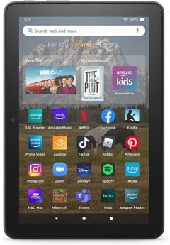 Amazon - Fire HD 8 Tablet 2022 8" HD display 64 GB - Black