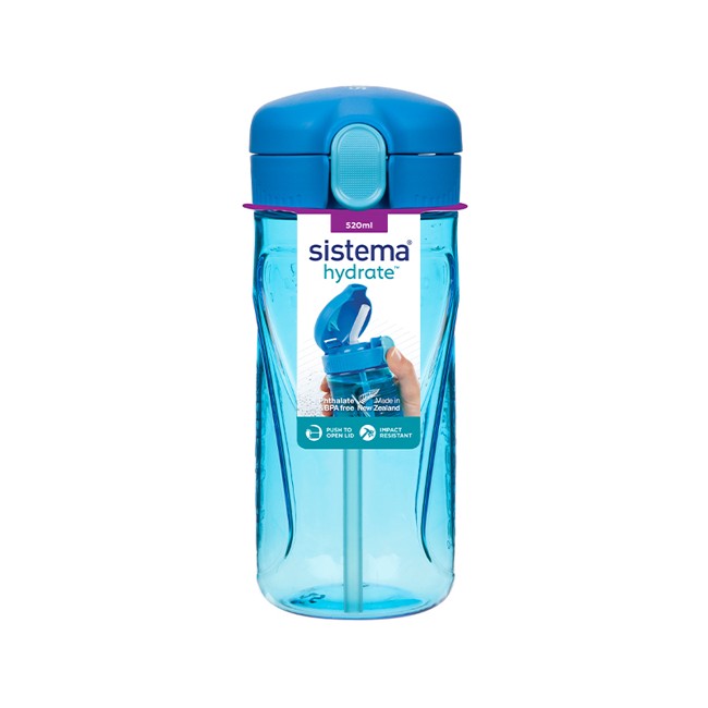 Sistema - Tritan Quick Flip Trinkflasche 520ml Blå