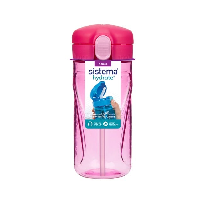 Sistema - Tritan Quick Flip Trinkflasche 520ml Pink