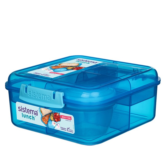 Sistema - Bento Cube Madkasse 1,25L Blå