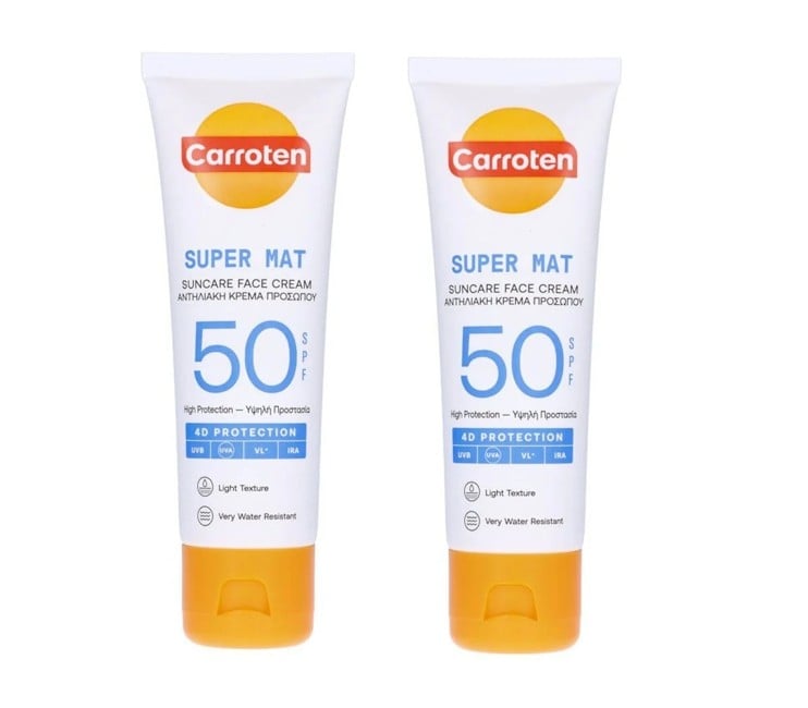 Carroten - 2 x Face Super Mat Cream SPF 50 50 ml