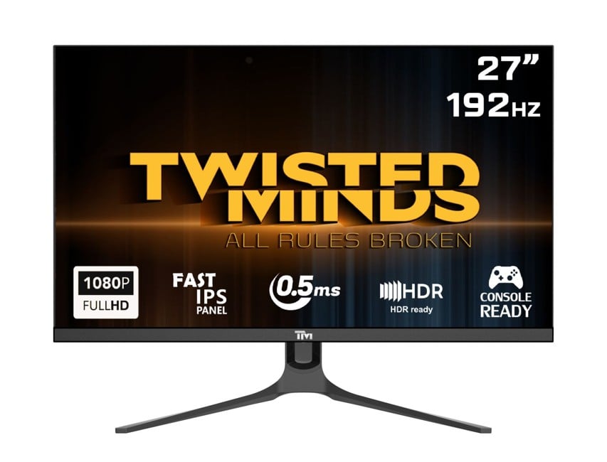 Twisted Minds - 27'' Flat FHD 192Hz Fast IPS 0.5ms HDMI2.1 HDR Gaming Monitor TM27FHD192IPS