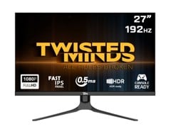 Twisted Minds - 27'' Flat FHD 192Hz Fast IPS 0.5ms HDMI2.1 HDR Gaming Monitor TM27FHD192IPS