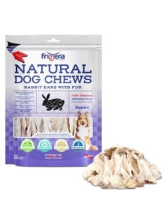 Frigera - Natural Dog Chews Rabbit ears with fur 250 g - (402285861849)