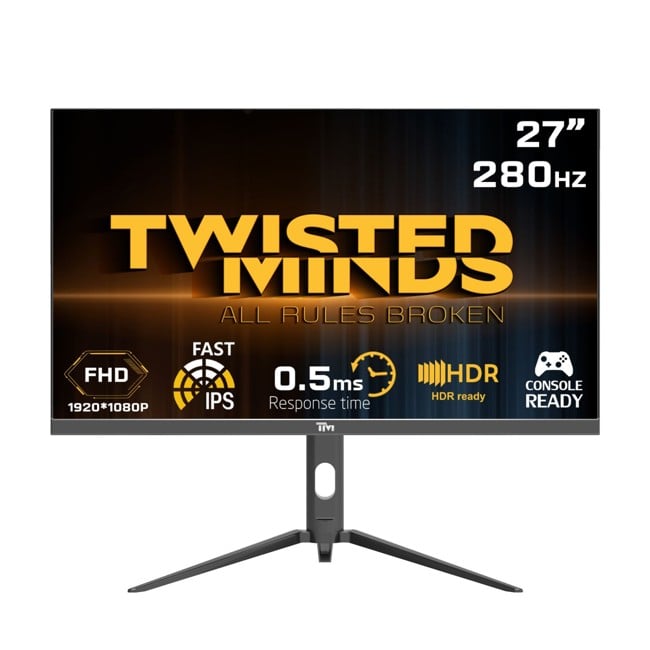 zzTwisted Minds - 27'' flat FHD 280Hz 0.5ms HDMI2.1 HDR Adjustable Stand Gaming Monitor TM27FHD280IPS