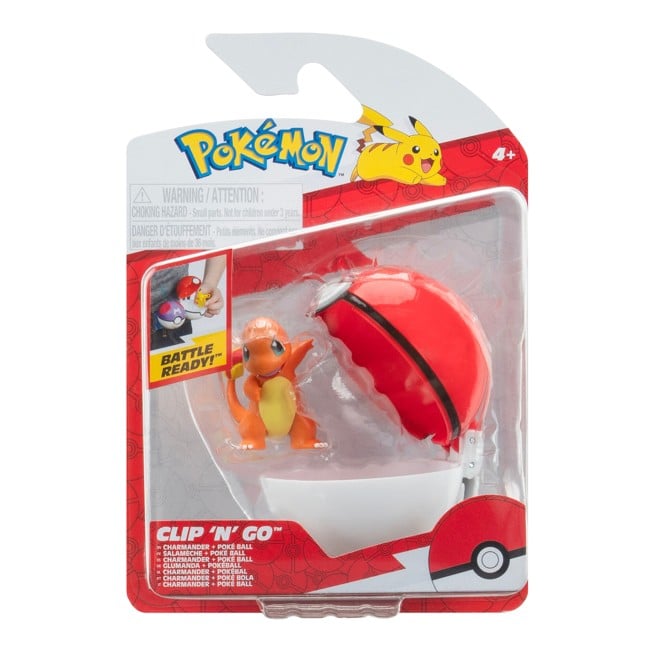 Pokemon - Clip N Go Charmander med Poke Ball