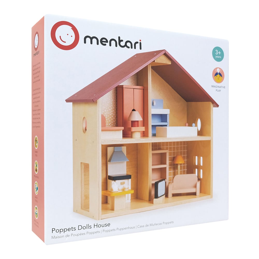 Mentari - Dollhouse with Furniture - Poppets House - (MT7601) - Leker