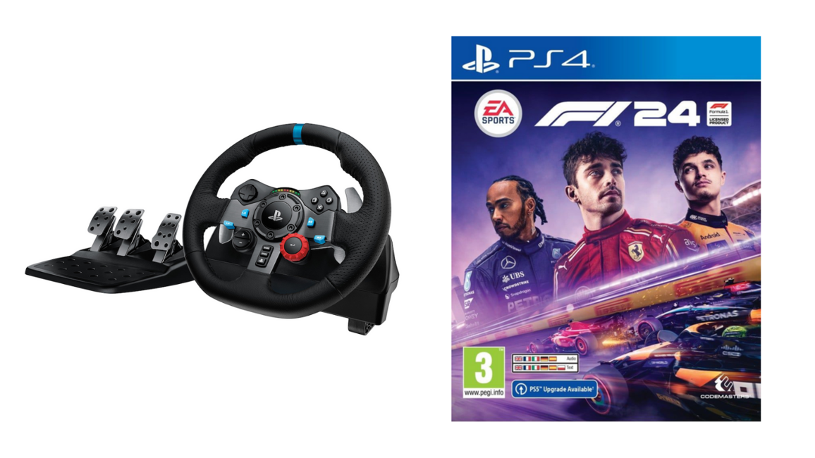 Logitech - G29 Driving Force PS3/PS4/PC - Bundle with F1 24 PS4