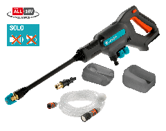 Gardena - Gardena AquaClean 24/18V P4A hogedrukreiniger Compact Batterij/Accu 250 L/u Zwart, Blauw, Oranje