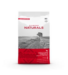 Diamond naturals - Adult Med lam og ris  - 15 kg hundefoder