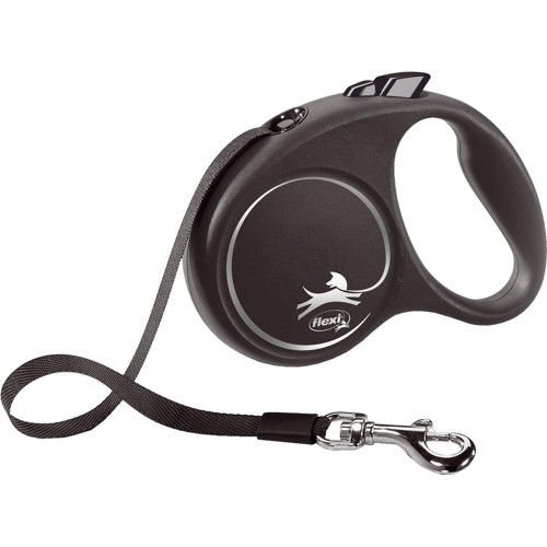 Flexi - Black Design - S - 5M Tape - Max 15Kg