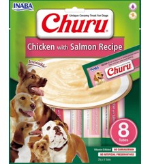 CHURU - 4 x Chicken With Salmon 8stk  til Hund 32 rør ialt