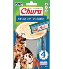 CHURU - 12 x Chicken With Tuna 4stk  til Hund 48 rør ialt