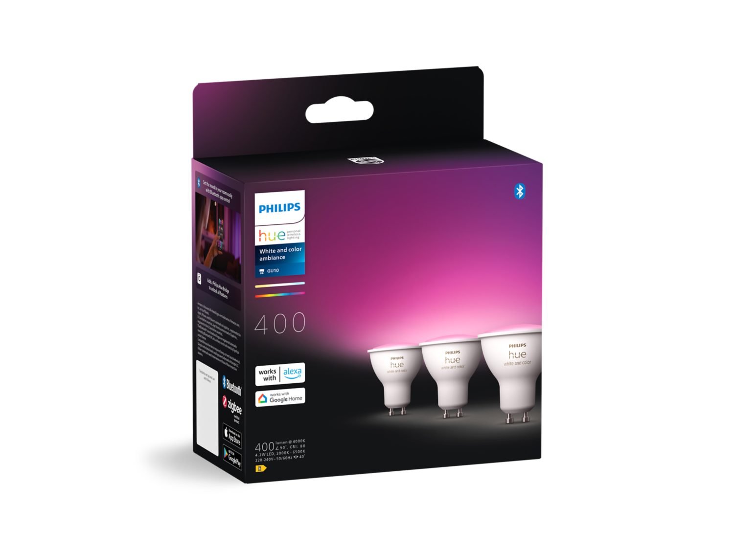 Philips Hue - WCA 4,2W GU10 3P EU Promo