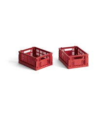 HAY - Set of 2 Colour Crate Mini - Red