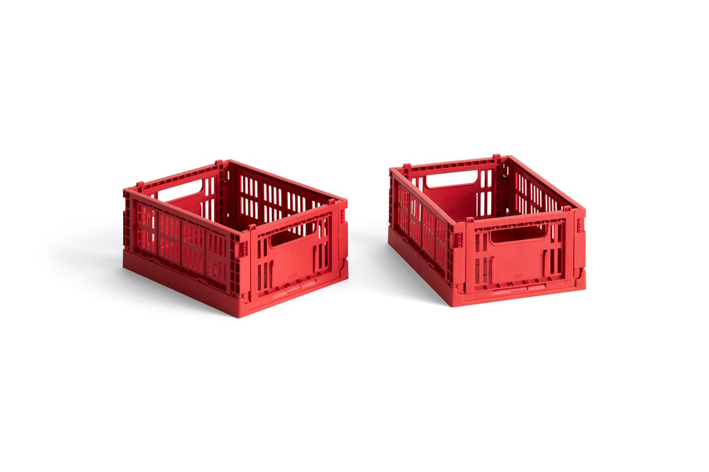 HAY - Set van 2 Colour Crate Mini Opbergkratten (Rood)