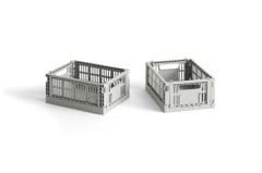 HAY - Set of 2 Colour Crate Mini - Light Grey