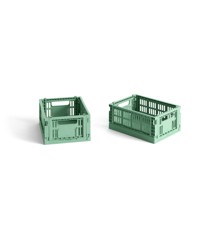 HAY - Set of 2 Colour Crate Mini - Dark Mint