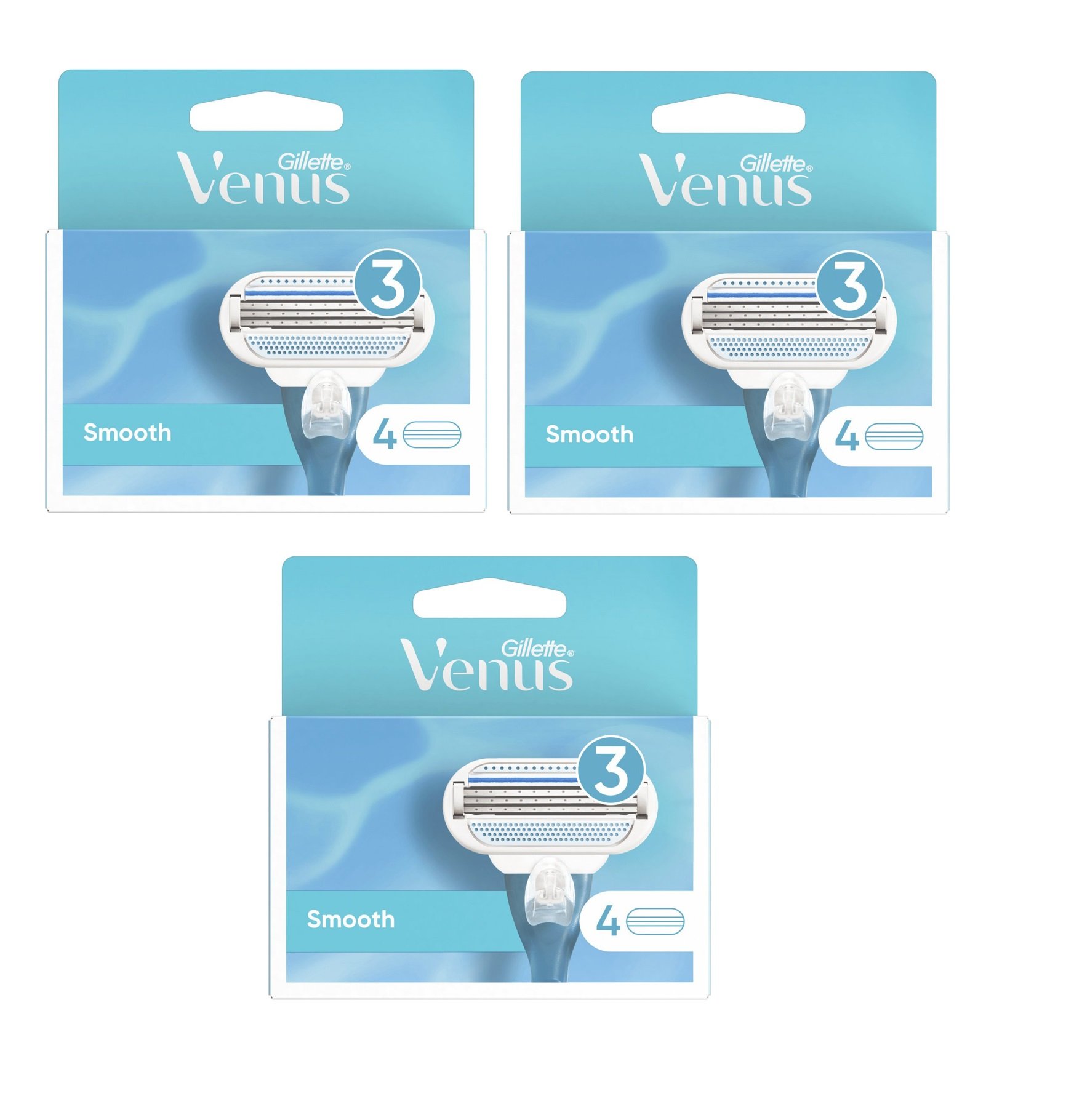 Gillette - 3 x Venus Smooth Blades 4-Pack - Helse og personlig pleie