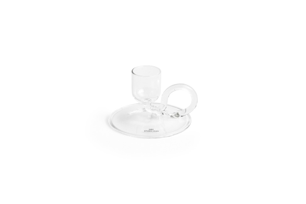 HAY - Tiny Candleholder Curved - Clear