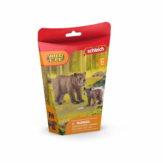 Schleich - Wild Life - Grizzly Bear Mother With Cub (42473)