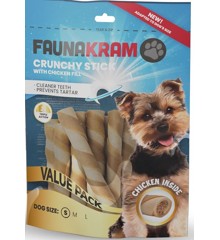 Faunakram - BLAND 4 FOR 119 - Crunchy dental stick small 200gr (OBS bedst før 5/8-2024)