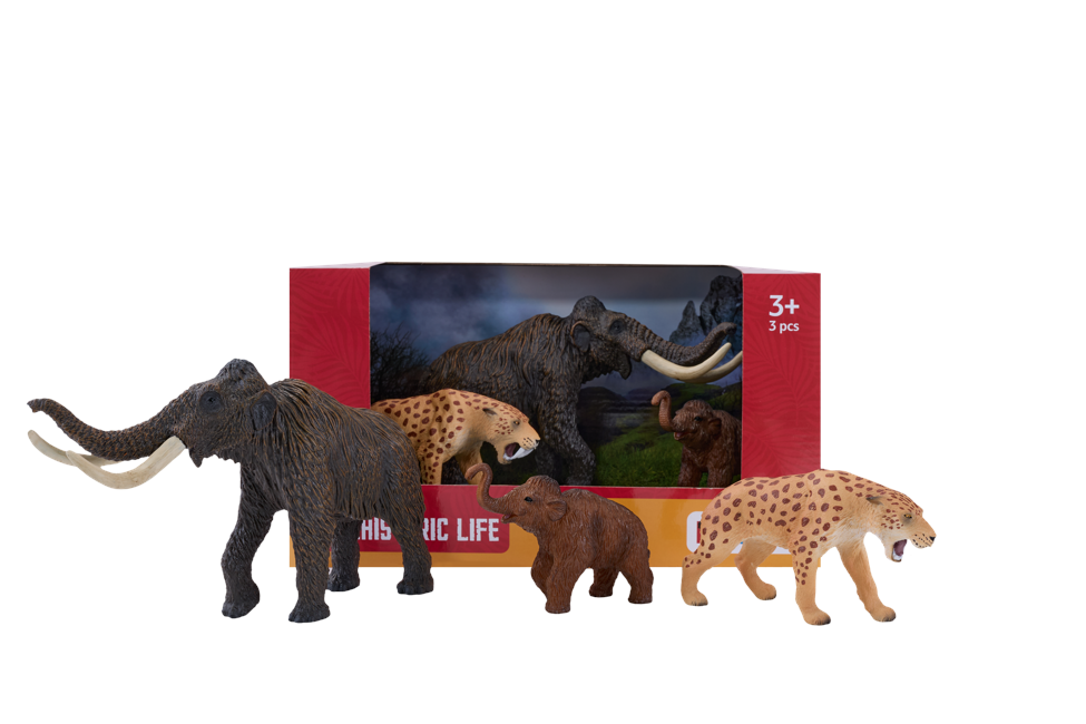 Mojo - Mammoth Set - Prehistoric animals, 3 pcs (MJ-380041)