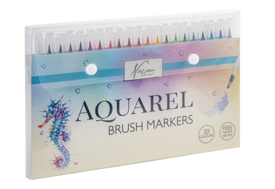 Nassau - Aquarel brush markers 20 pcs + 1 waterbrush (AR0511/GE)