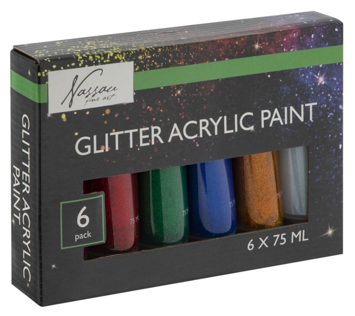 Nassau - Acrylic glitter paint  6x75ml (AR0756/GE)