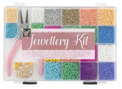 Craft ID - Seed bead jewellery making kit, 20 colours beads (CR1400/GE)