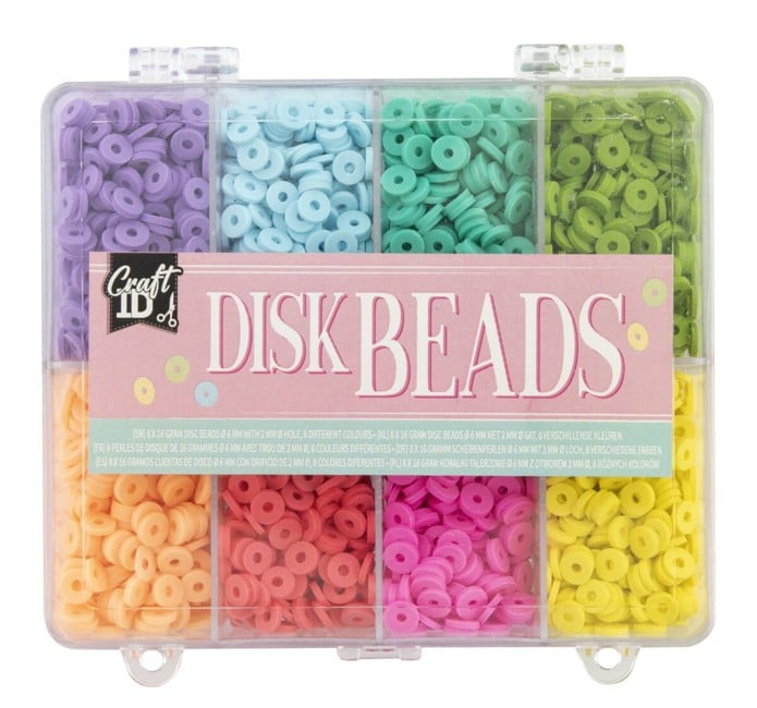 Craft ID - Disc beads 6 mm  - 8 colours (CR1401/GE)