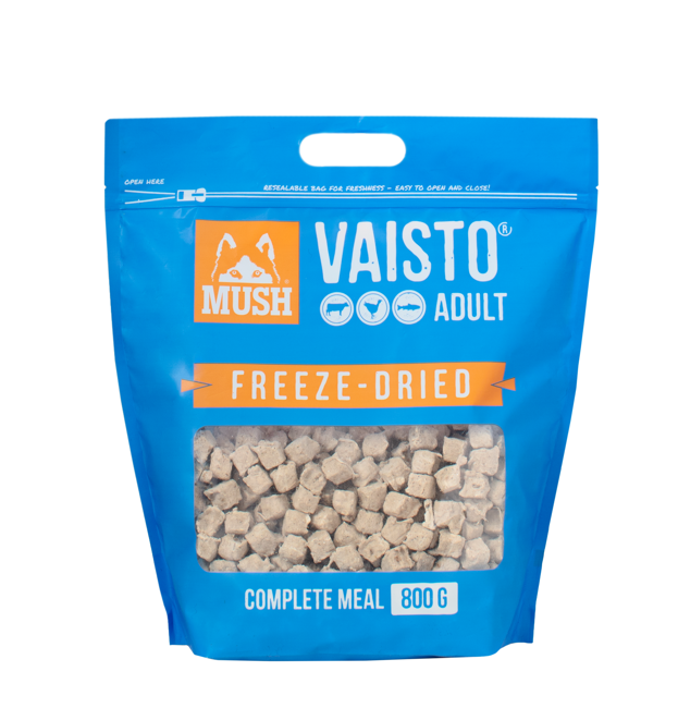 MUSH - Vaisto Blue Freeze-dried BEEF-TURKEY-SALMON  800 g