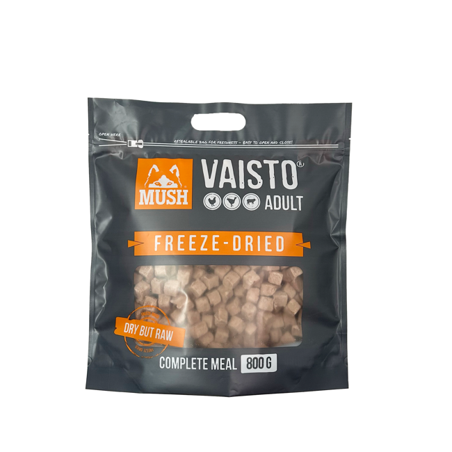 MUSH - Vaisto Grey Freeze dried -chicken-turkey-lamb 800gr   - (MUSH79324DK)