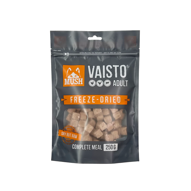 MUSH - Vaisto Grey Freeze dried -chicken-turkey-lamb 250gr   - (MUSH79324DK)