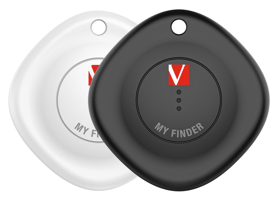 Verbatim – My Finder Bluetooth-Tracker, Schwarz/Weiß (2er-Pack)