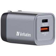 Verbatim - GNC-35 GaN Charger 2 Port 35W USB-A/USB-C