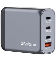 Verbatim - GNC-100 GaN Charger 4 Port 100W USB-A/USB-C