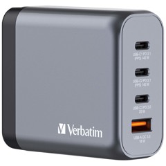 Verbatim - GNC-140 GaN Ladegerät 4 Port 140W USB-A/USB-C