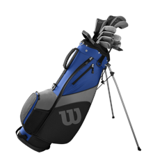 Wilson - 1200 TPX Graphit Golfpaket Set mit 10 Schläger und Tasche - Blau