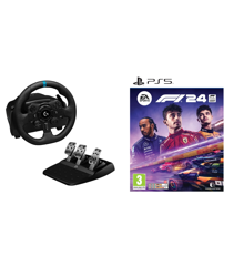 Logitech - G923 Racing Wheel and Pedals for PS5 - Bundle with F1 24 PS5