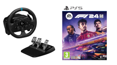 Logitech - G923 Racing Wheel and Pedals for PS5 - Bundle with F1 24 PS5